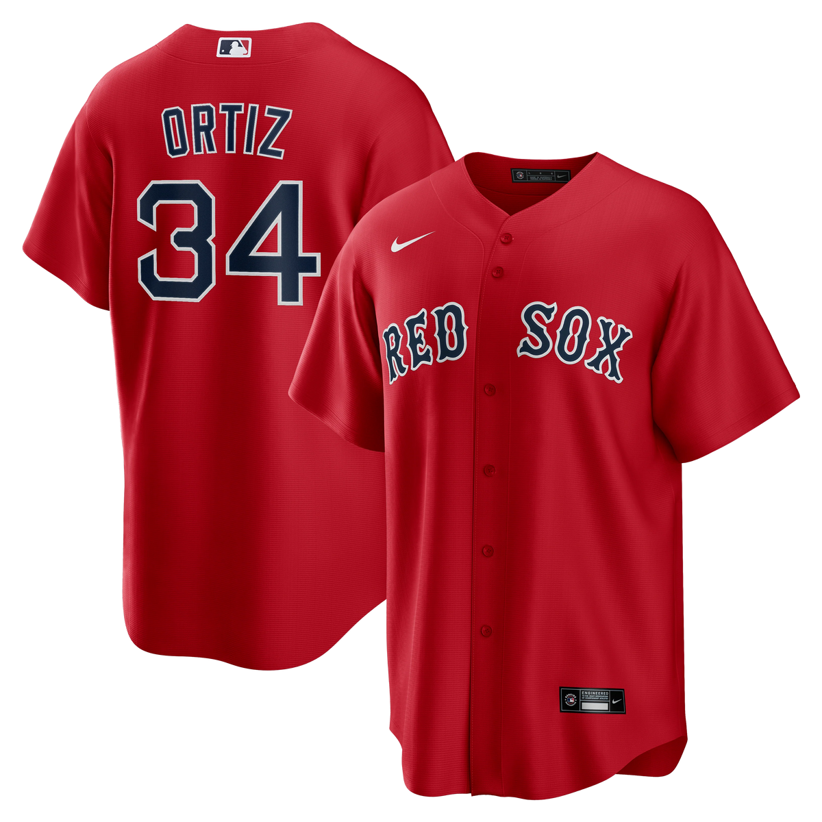 Men's #34 David Ortiz Boston Red Sox Baseball Jersey