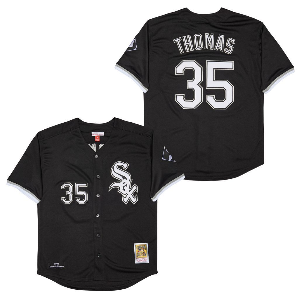 Mens #35 Frank Thomas Chicago White Sox Baseball Jersey