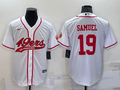 Men's San Francisco 49ers Deebo Samuel #19 White Game Jersey1 Joint Edition