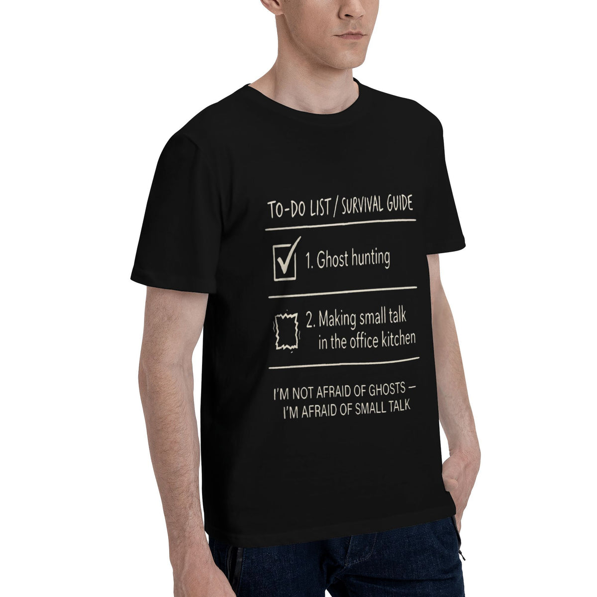Monochrome word collage T-shirt