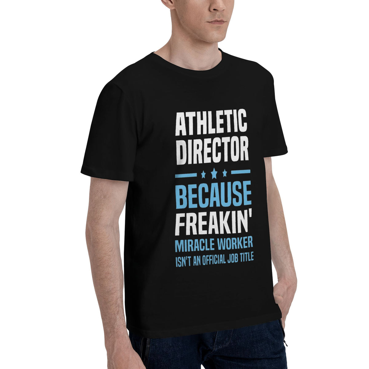 Blue White Logo Stripe T-shirt