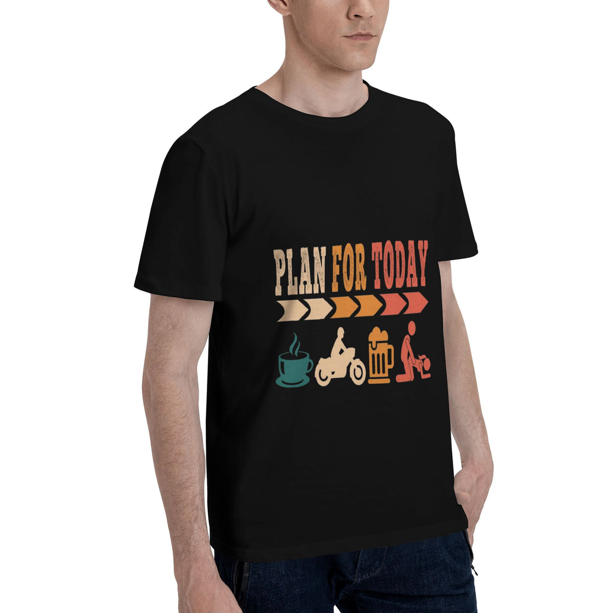 Plan For Today Text T-shirt
