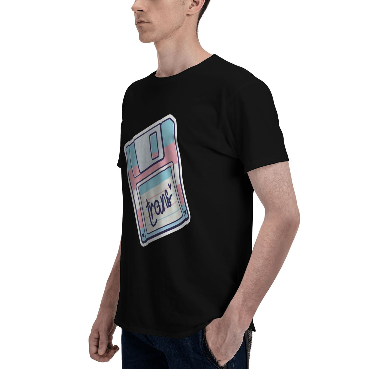 floppy disk with trans T-shirt