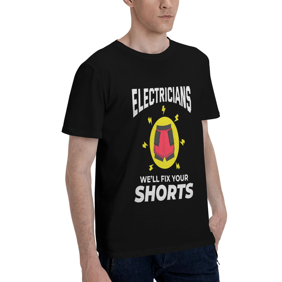 Yellow red shorts BLEACHERMAN T-shirt