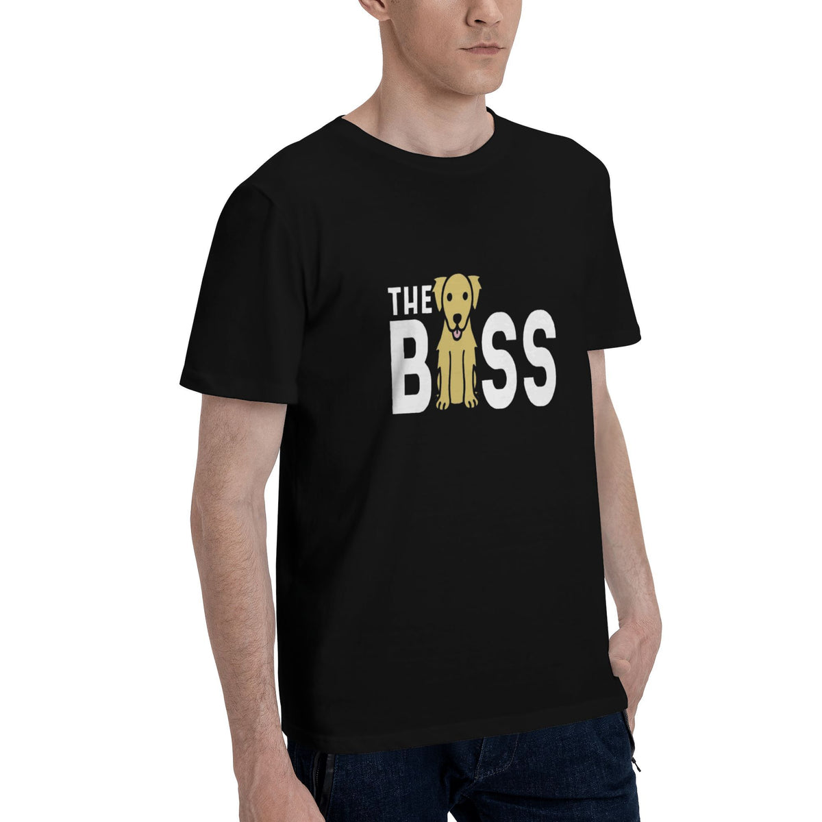 Teddy bear on 'BOSS' word T-shirt