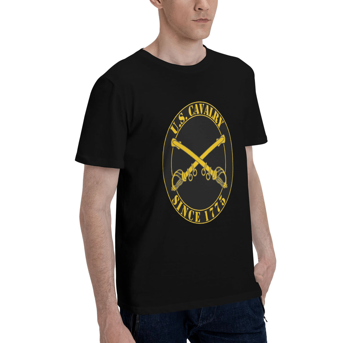 US Cavalry Yellow Black Logo T-shirt