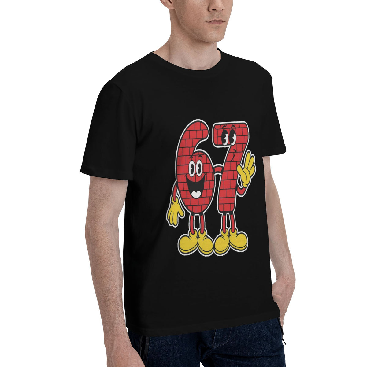 Cartoon character showing seven T-shirt