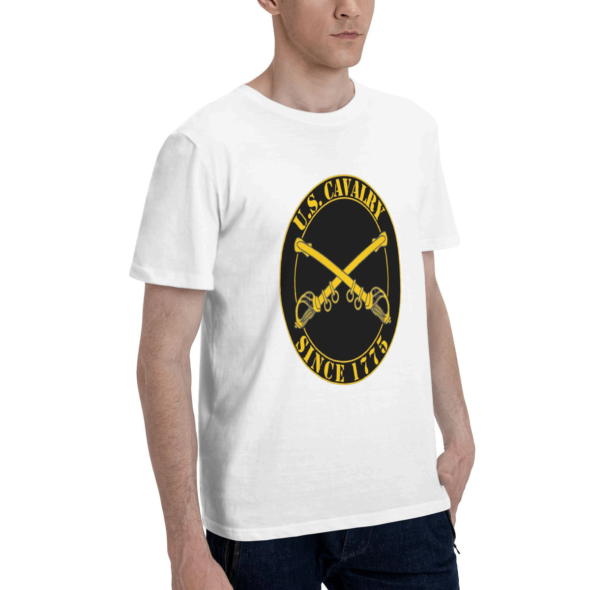 US Cavalry Yellow Black Logo T-shirt