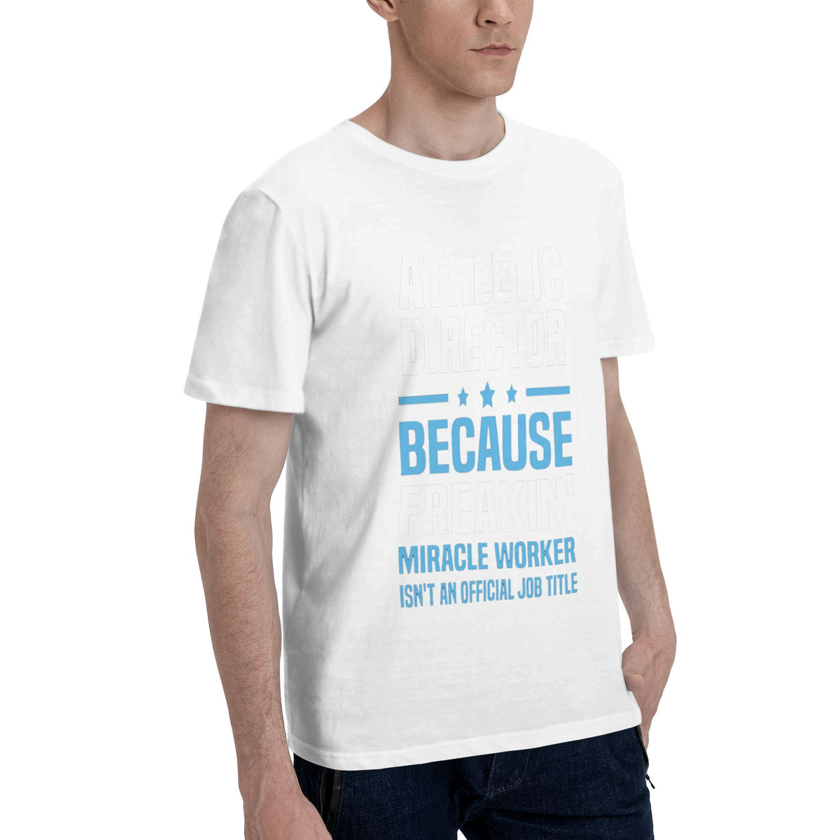 Blue White Logo Stripe T-shirt