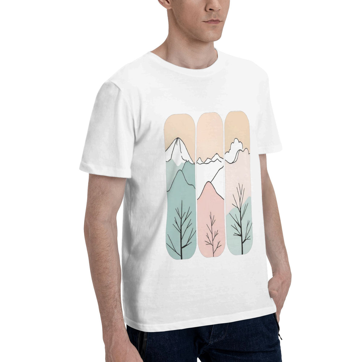 Tree Bookmarks on Black T-shirt