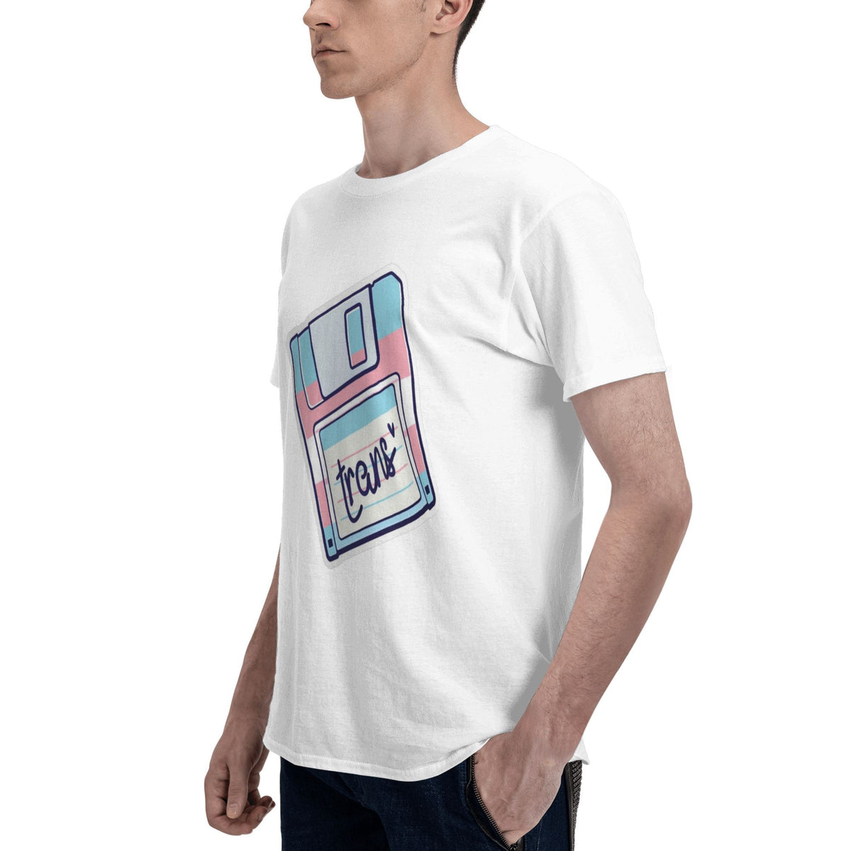 floppy disk with trans T-shirt
