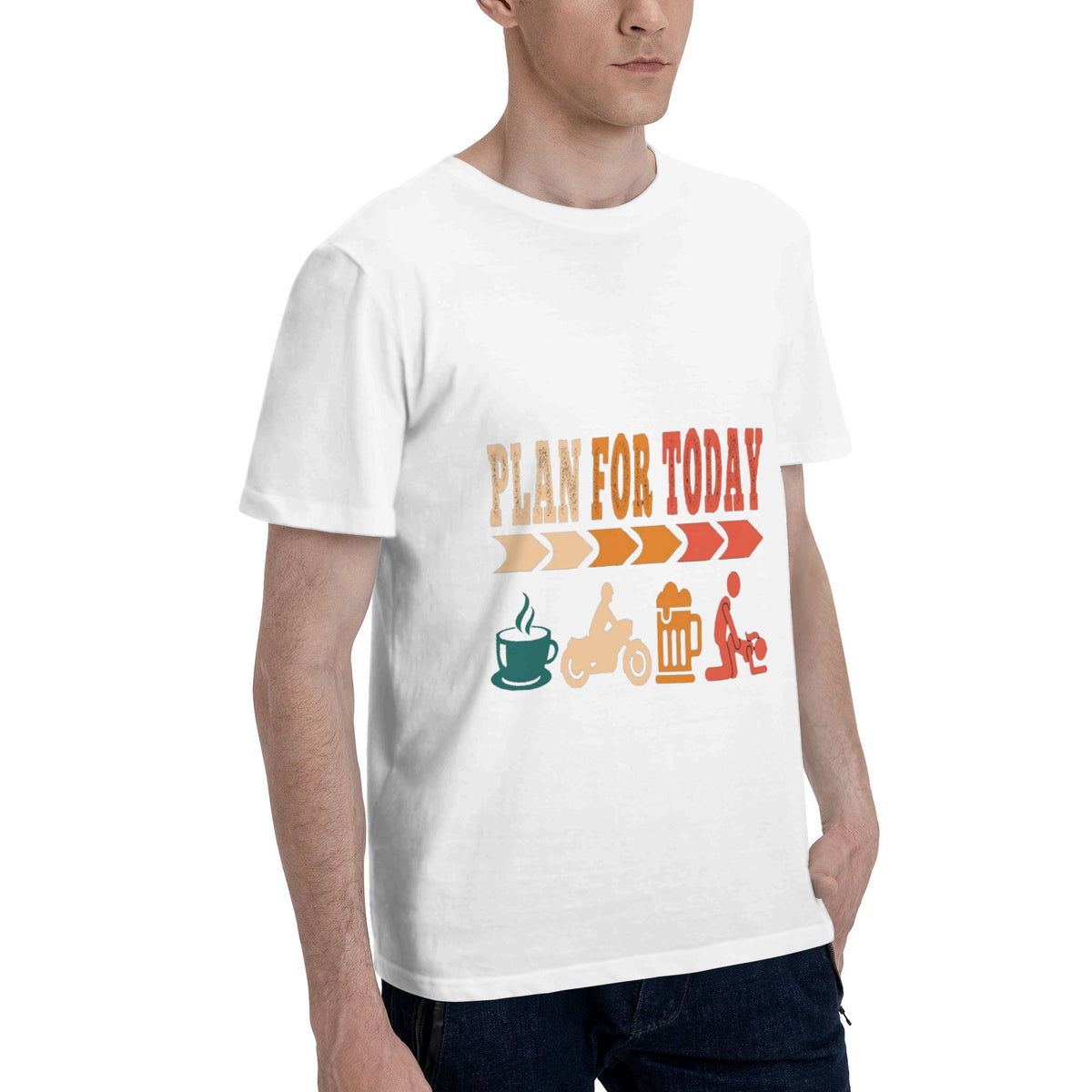 Plan For Today Text T-shirt