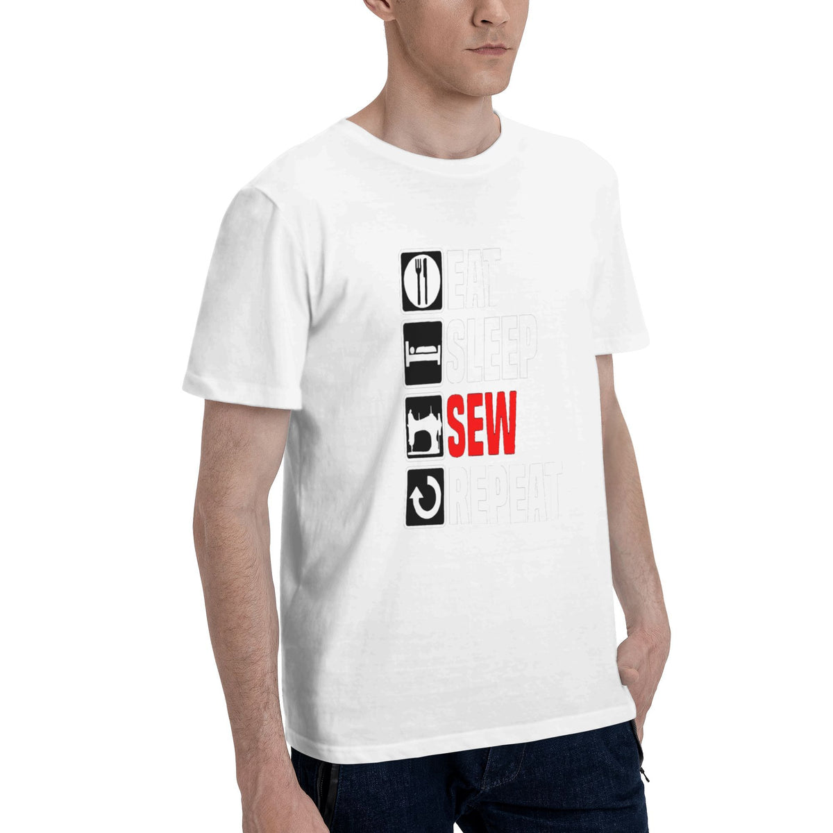 Eat Sleep Sew Repeat Logo T-shirt