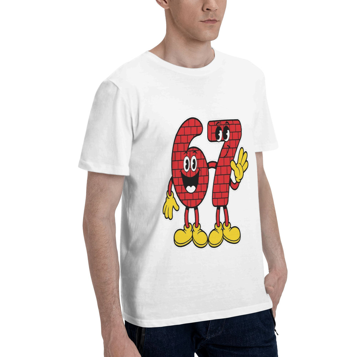 Cartoon character showing seven T-shirt