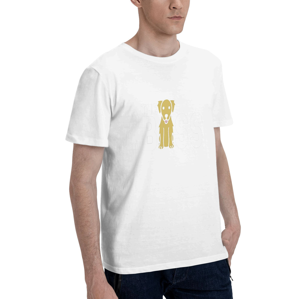 Teddy bear on 'BOSS' word T-shirt