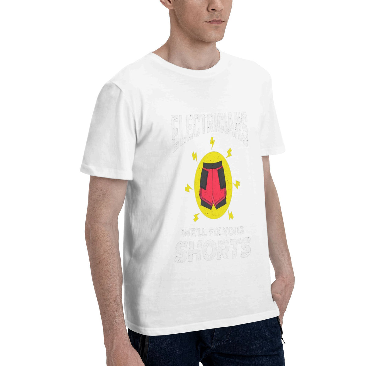 Yellow red shorts BLEACHERMAN T-shirt
