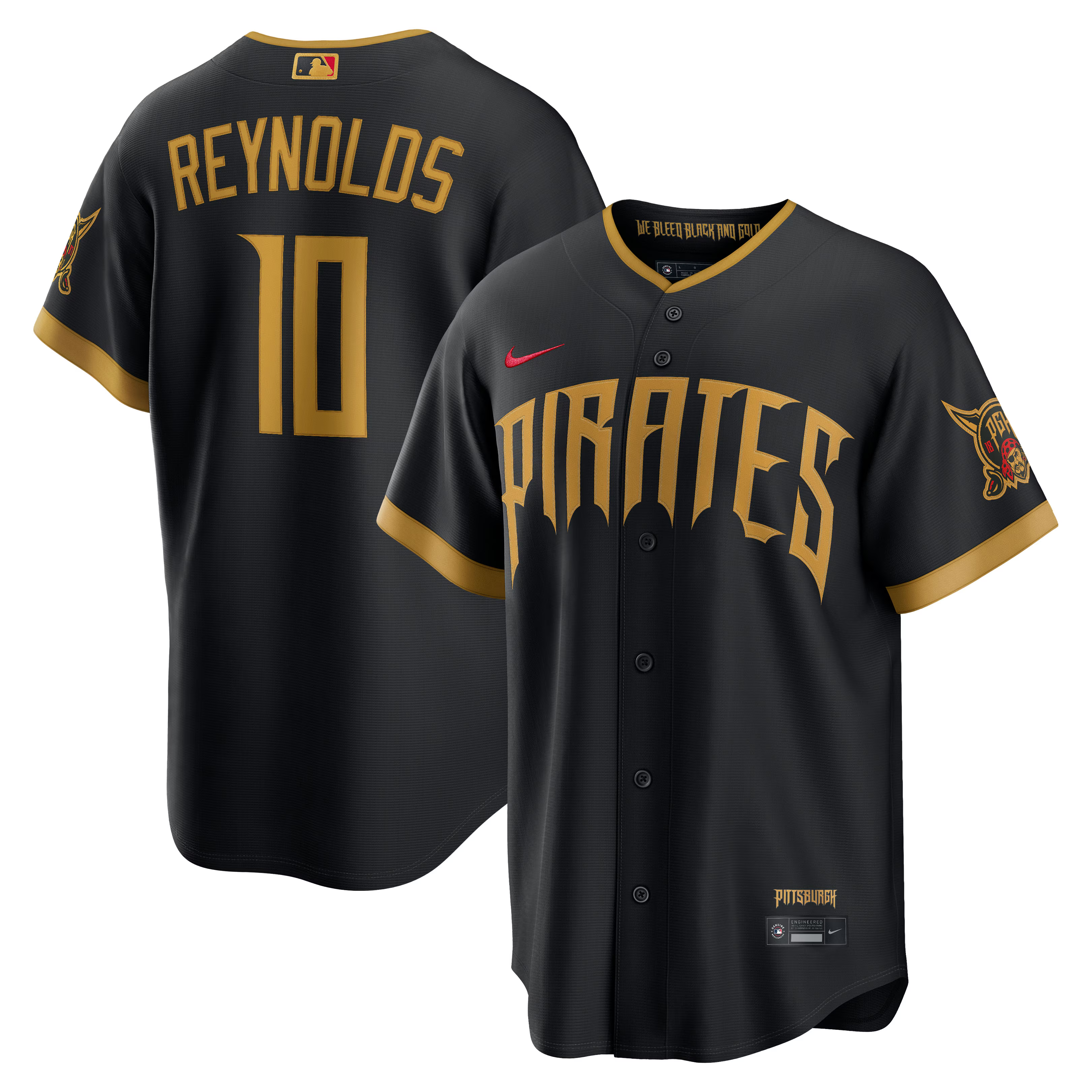 Men's #10 Bryan Reynolds Pittsburgh Pirates Baseball Jersey