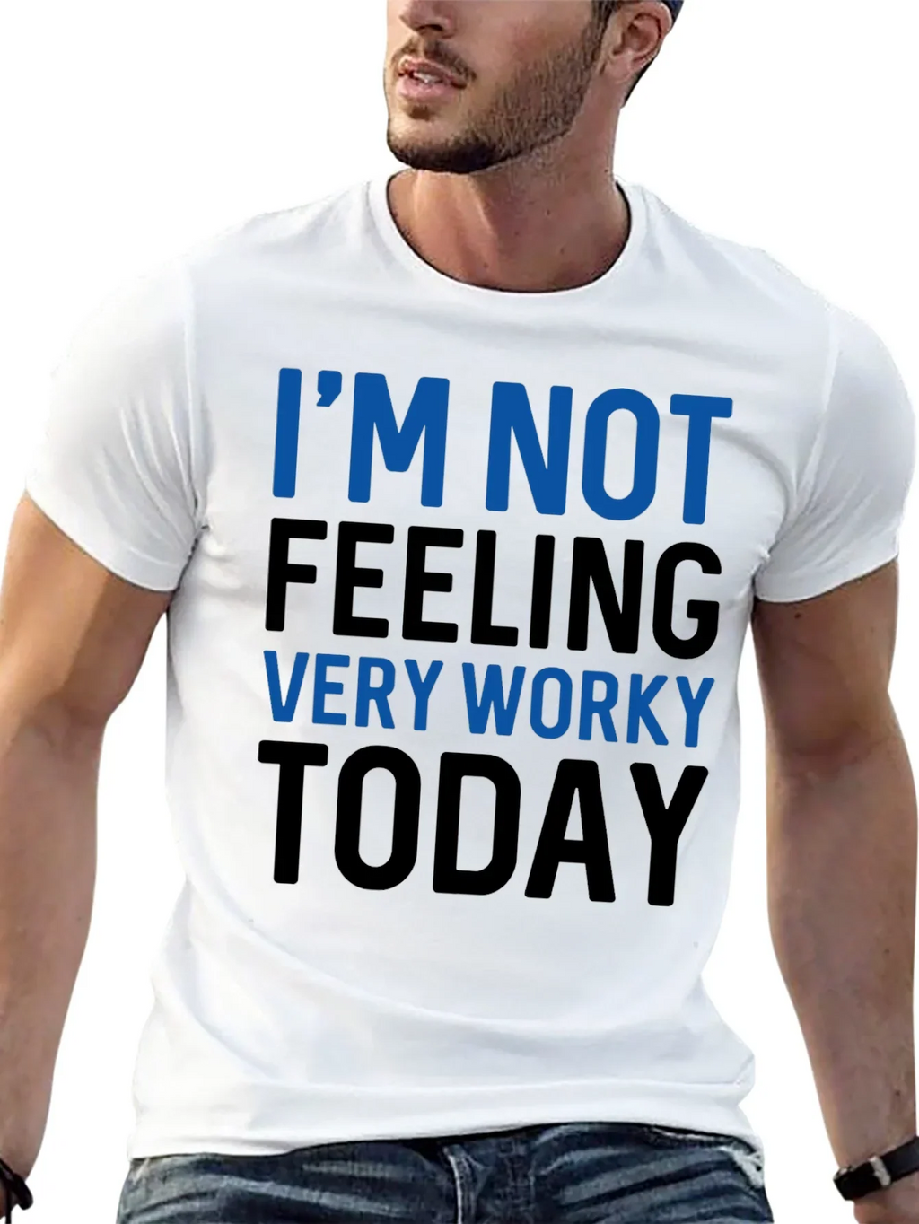 Funny Not Feeling Worky Graphic Tee - Black