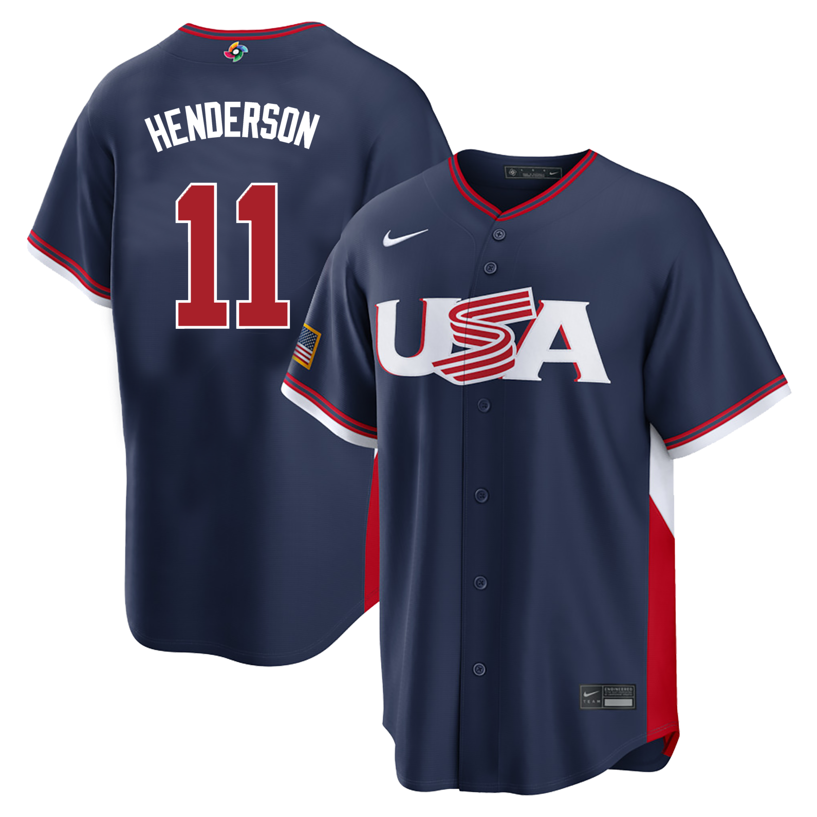 Men's #11 Gunnar Henderson USA 2026 World Baseball Classic Baseball Jersey