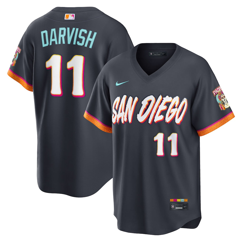Mens #11 Yu Darvish  San Diego Padres Baseball Jersey