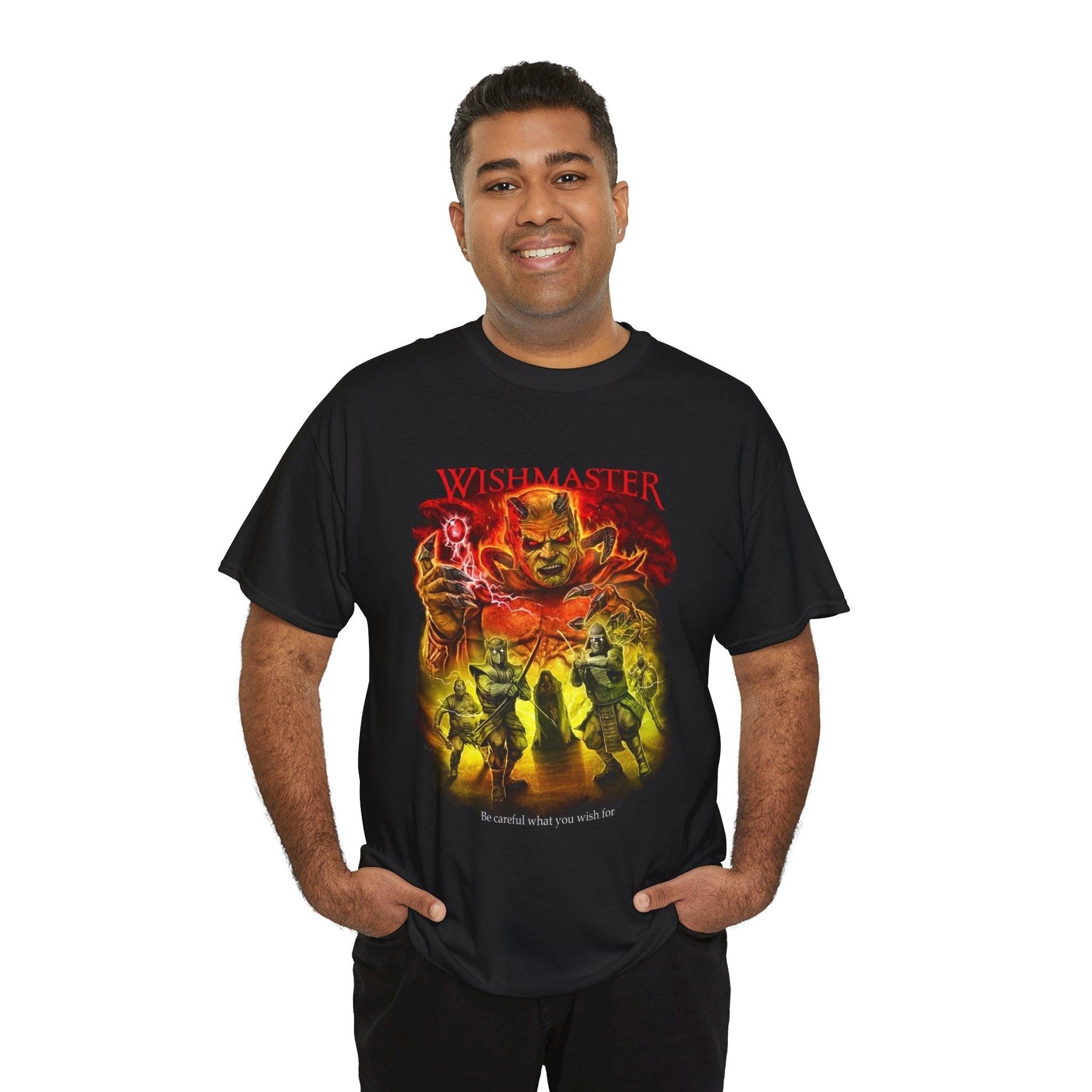 Wish Master Unisex Tee Shirt, Halloween Costume, Scary Film Fan Gift, Horror Graphic Print, Cult Classic Apparel