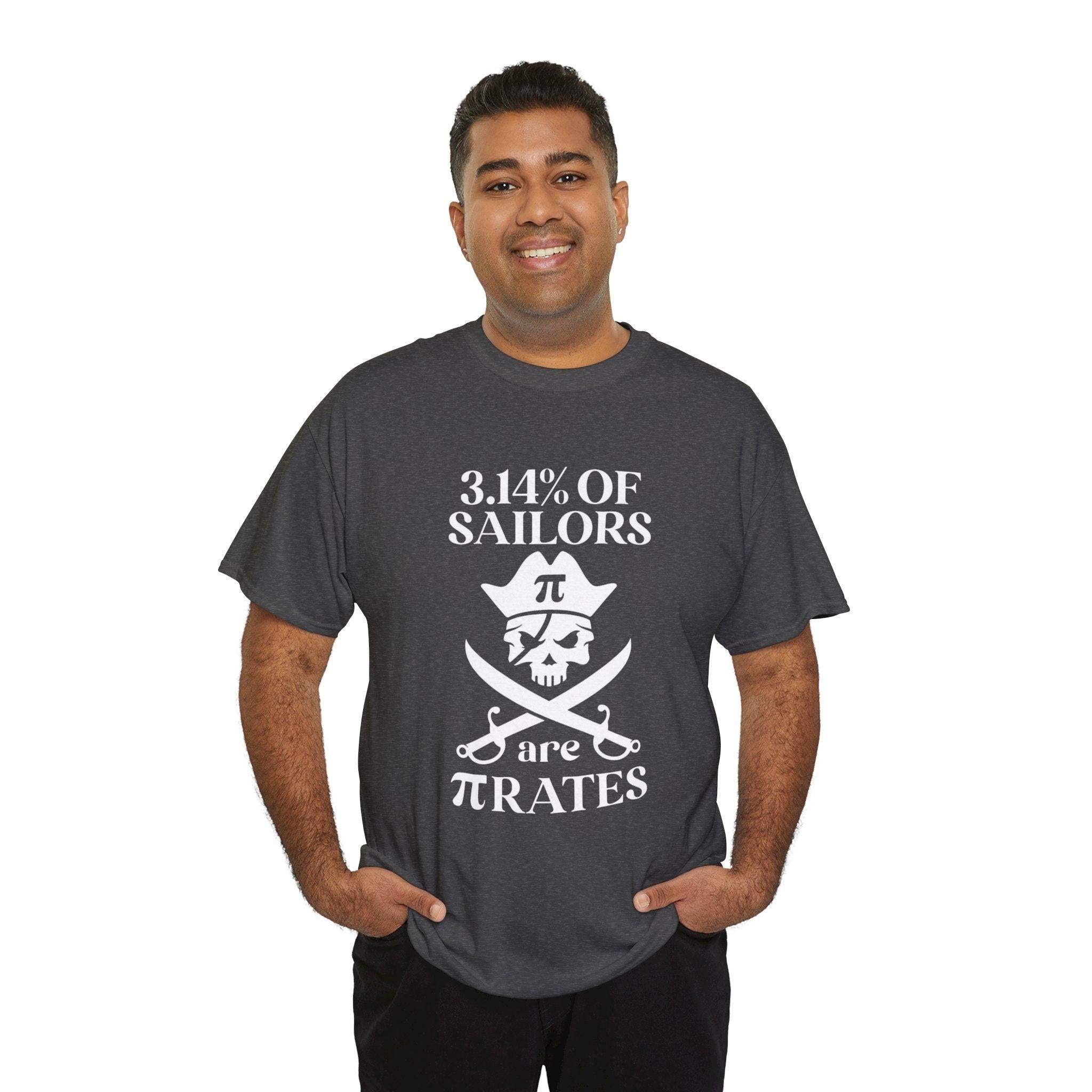 Pirate Humor Tee - 3.14% of Sailors are Pirates, Funny Shirt, Nautical Gift, Math Lover Tee, Unique Halloween Costume
