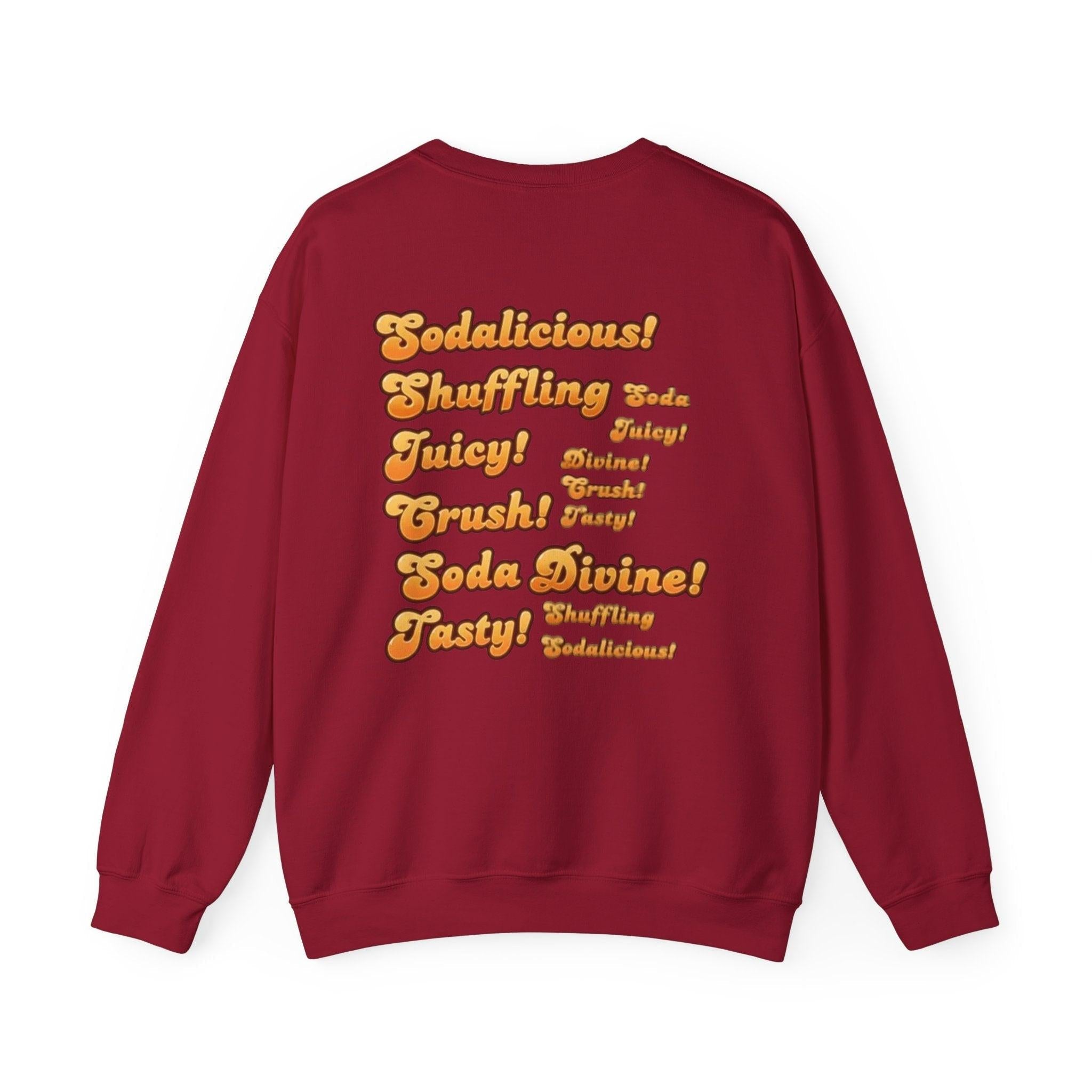 Candy Crush Front and Back Design Sweatshirt, Colorful Jumper, Fun Pullover, Sweet Treat Apparel, Cozy Top