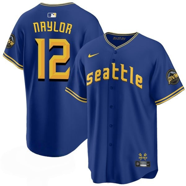 Men's #12 Josh Naylor Seattle Mariners Baseball Jersey