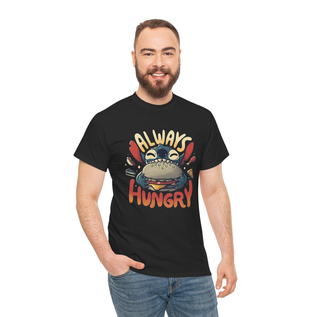 Funny Always Hungry Stitch T-Shirt, Food Lover Gift, Humorous Tee, Appetite Shirt, Hangry Top