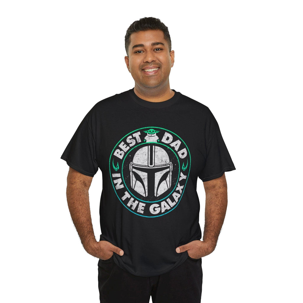 Best Dad in the Galaxy T-Shirt, Father's Day Gift, Space Theme Tee, Dad Birthday Present, Mandalorian Dad Shirt