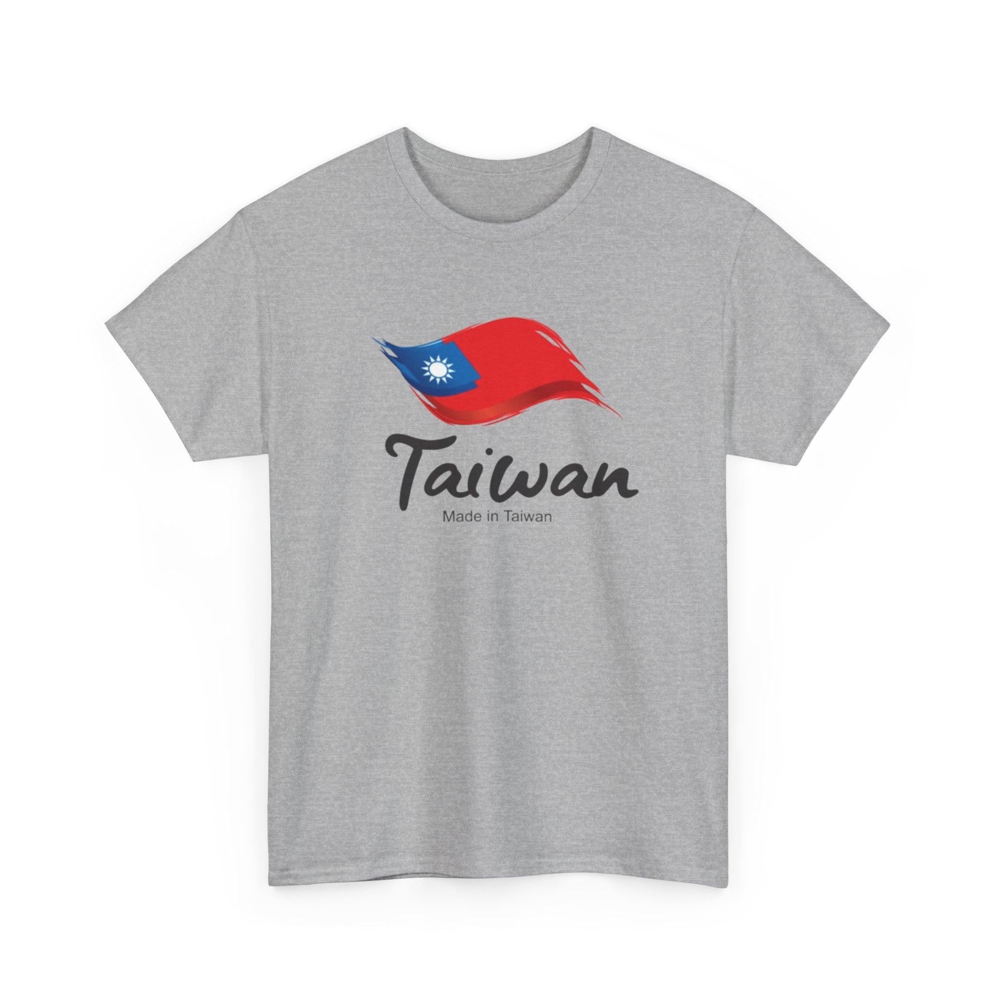 Taiwan Flag Tee, Unisex Heavy Cotton T-Shirt, Casual Wear, Travel Shirt, Gift for Tourists, National Pride Clothing, Summer Style