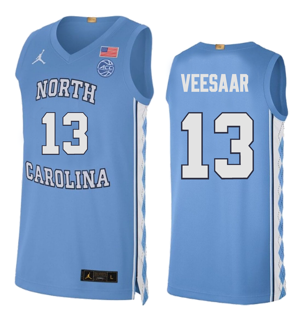 Men's #13 Henri Veesaar North Carolina Tar Heels College Basketball Jersey
