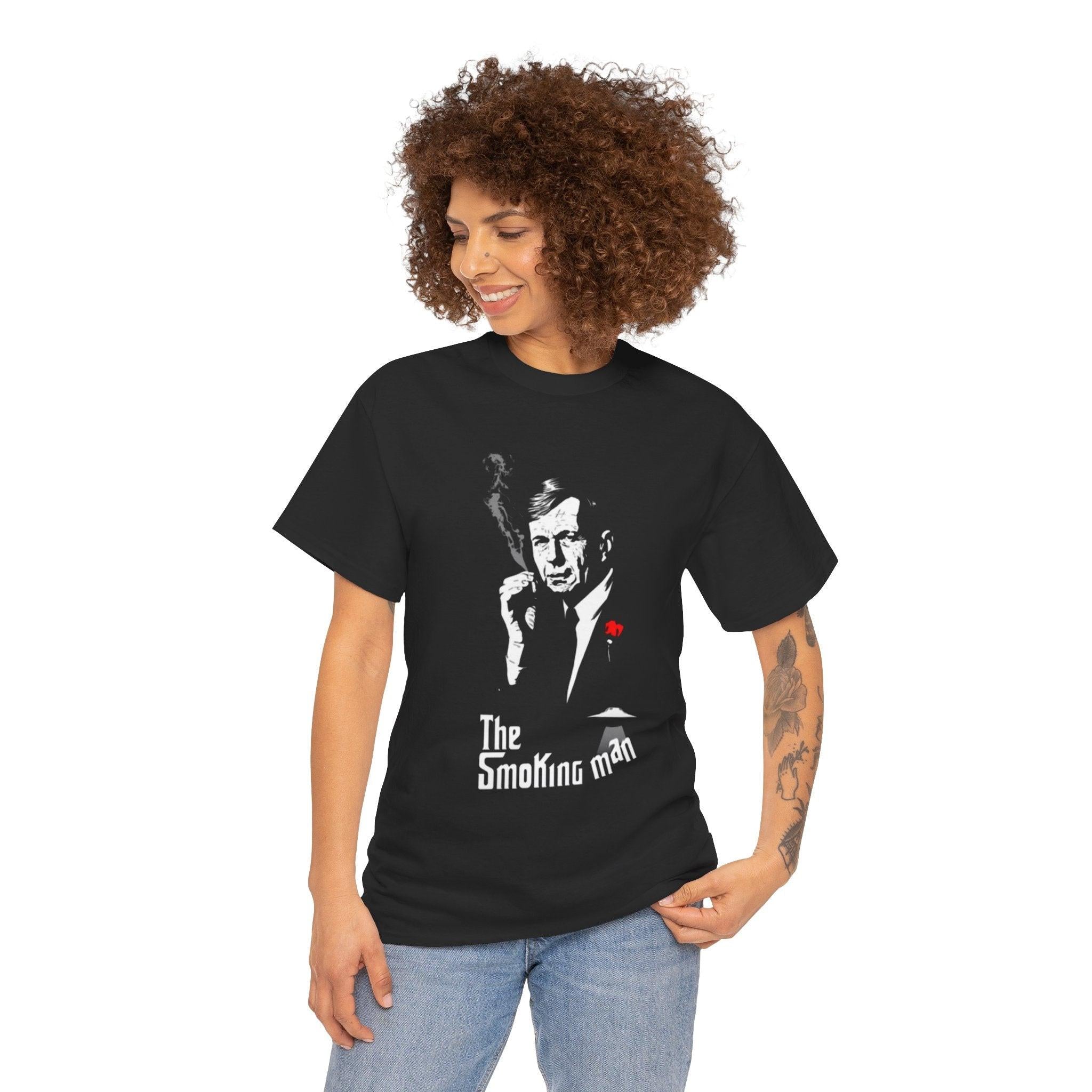 X-Files Smoking Man Tee, Unisex Shirt, Mulder and Scully Fan Gift, Sci-Fi TV Merch, Conspiracy Theory Top