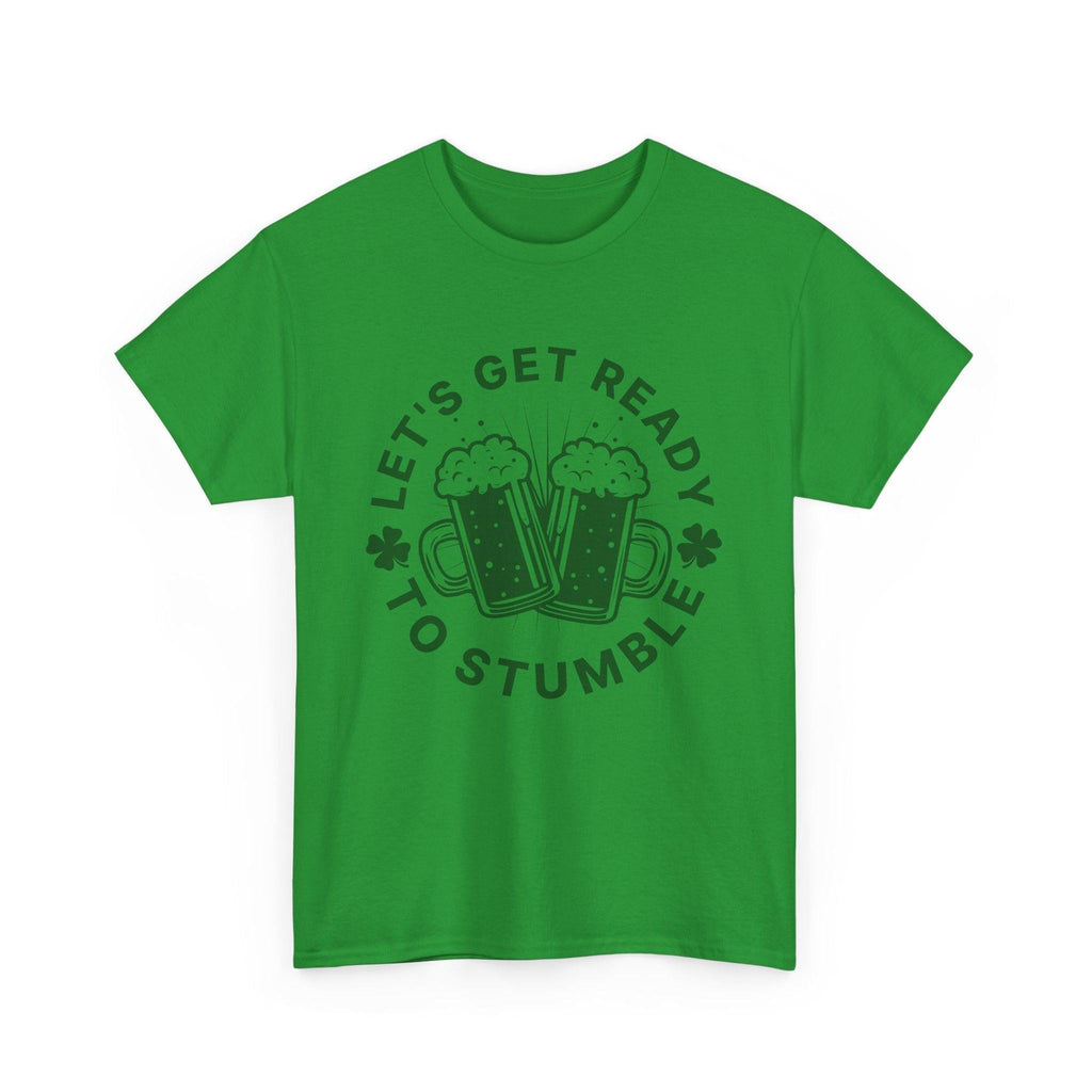 St. Patrick's Day Tee, Let's Get Ready to Stumble, Irish Holiday Shirt, Unisex Cotton Top, Shamrock Parade Apparel