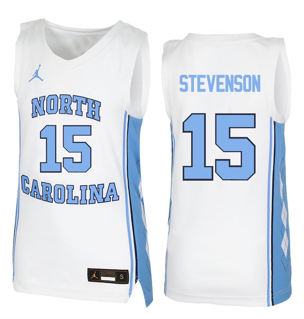 Men's #15 Jarin Stevenson North Carolina Tar Heels College Basketball Jersey
