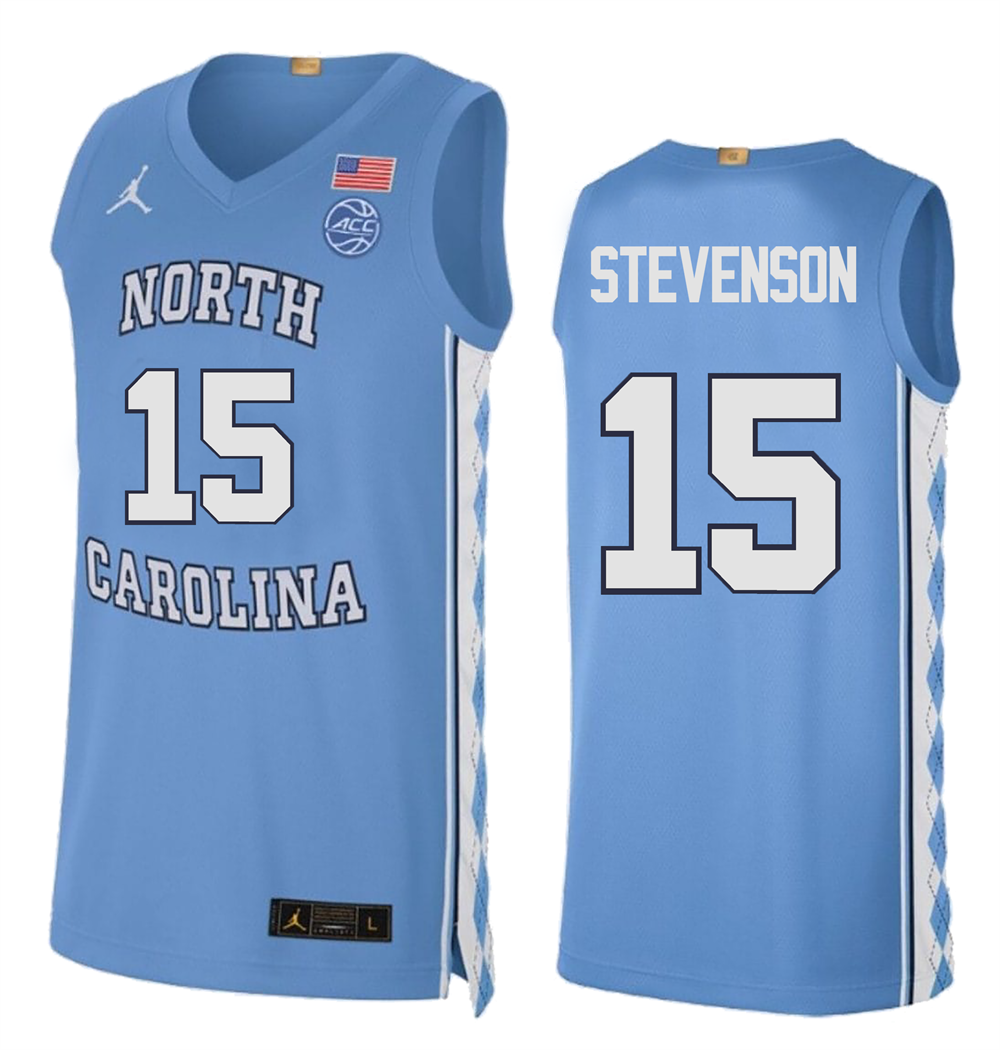 Men's #15 Jarin Stevenson North Carolina Tar Heels College Basketball Jersey