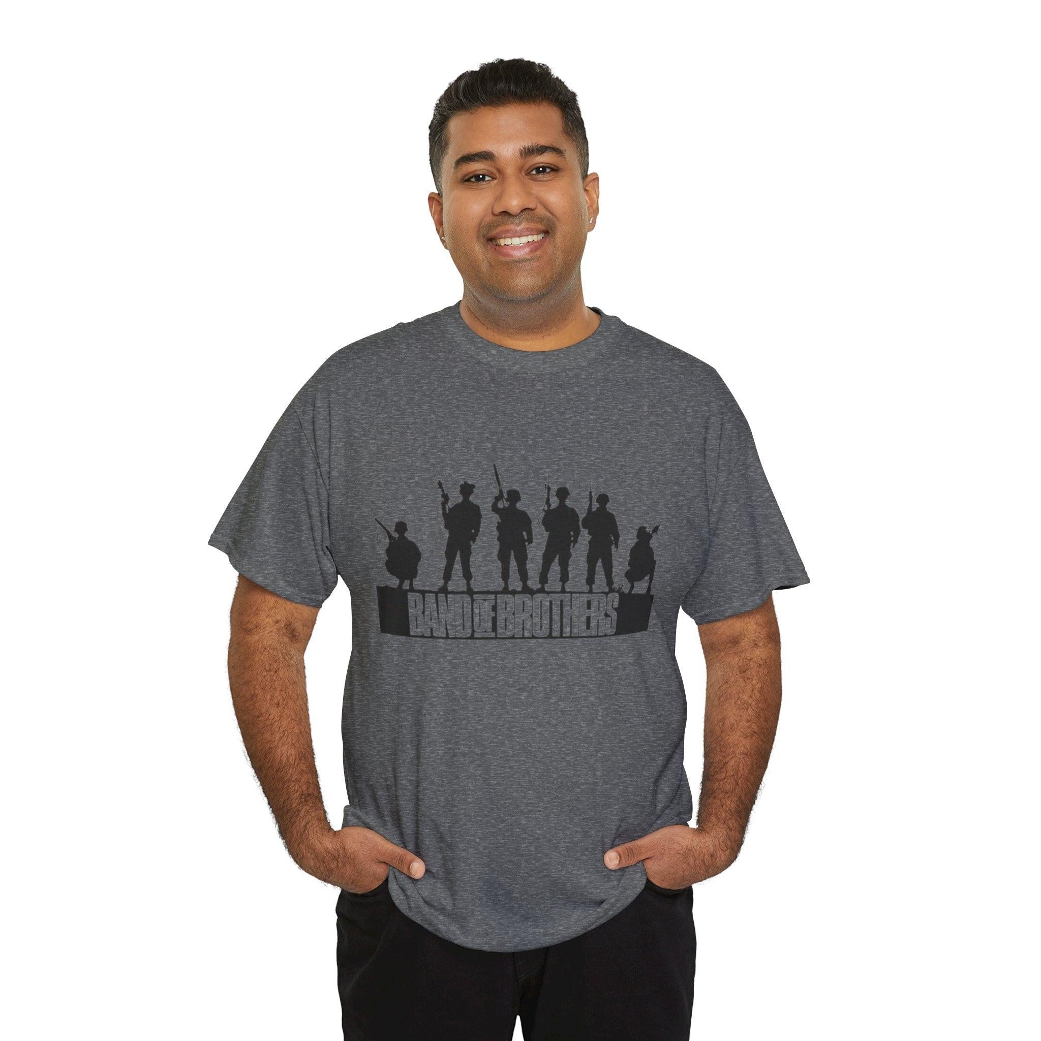 Band of Brothers Unisex Heavy Cotton Tee, Men's Graphic Tee, Women's Vintage T-Shirt, Retro Gift Shirt, Military History Top