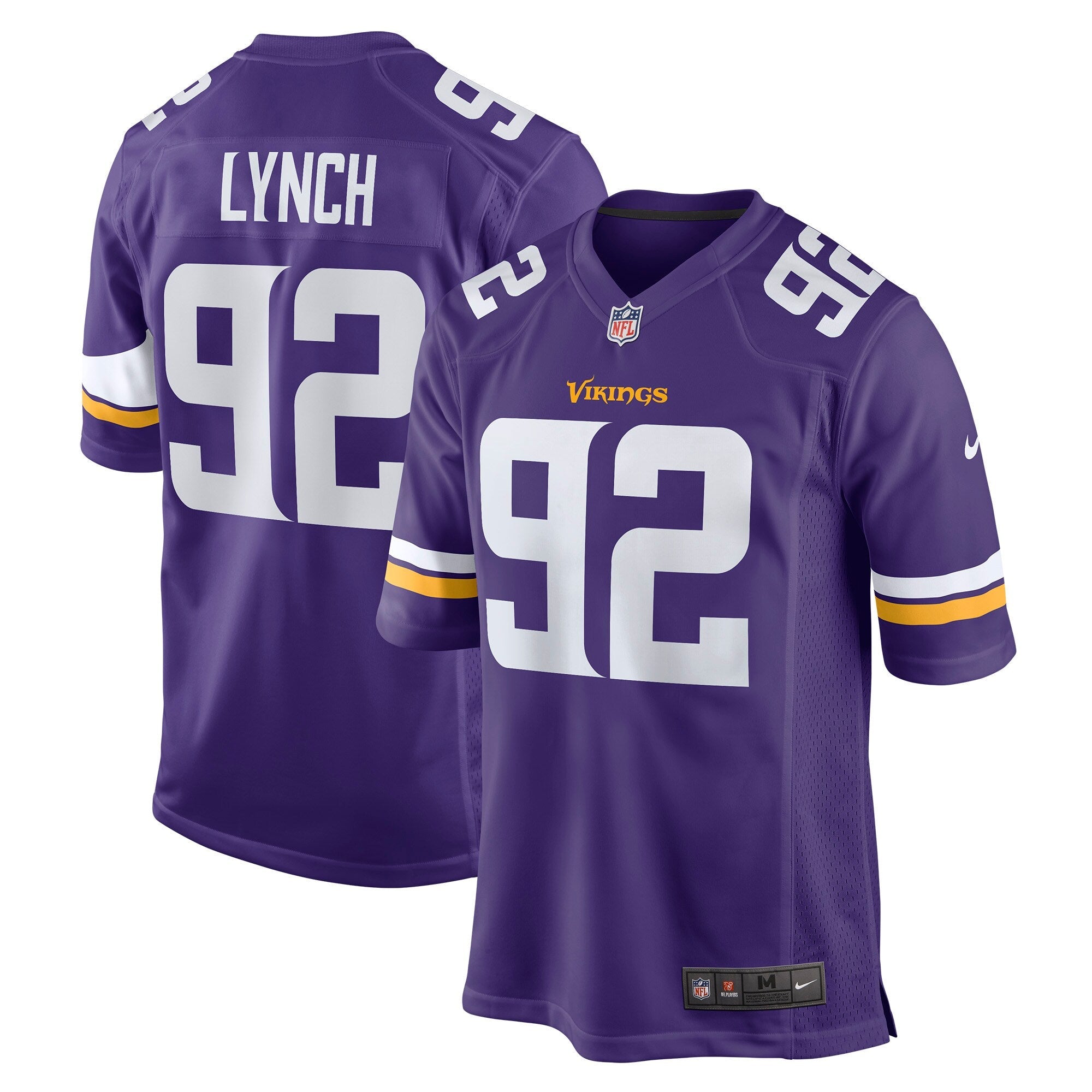 James Lynch Minnesota Vikings Nike Game   Jersey - Purple