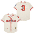 Men's #3 Babe Ruth Atlanta Braves Baseball Jersey