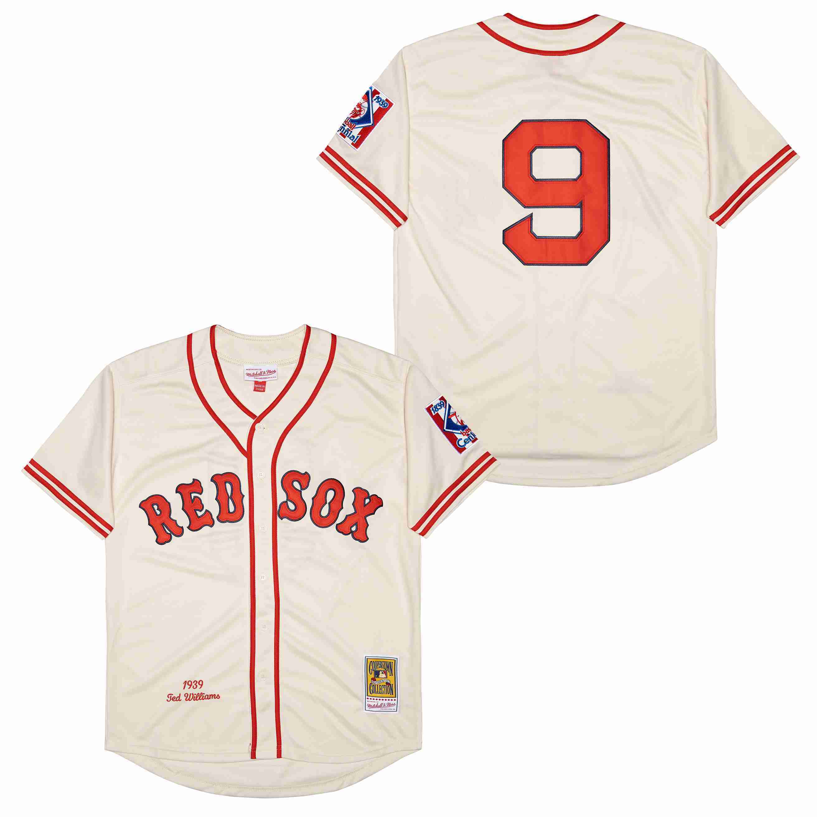 Men's #9 Ted Williams Boston Red Sox Baseball Jersey