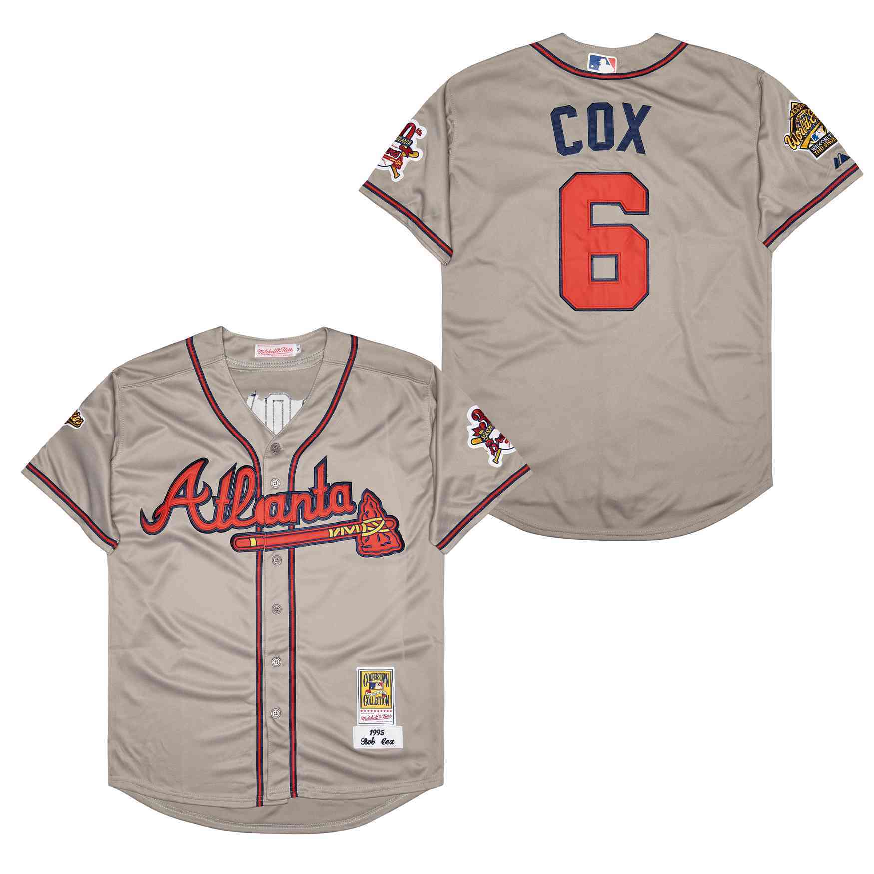 Men's #6 Bobby Cox Atlanta Braves Baseball Jersey