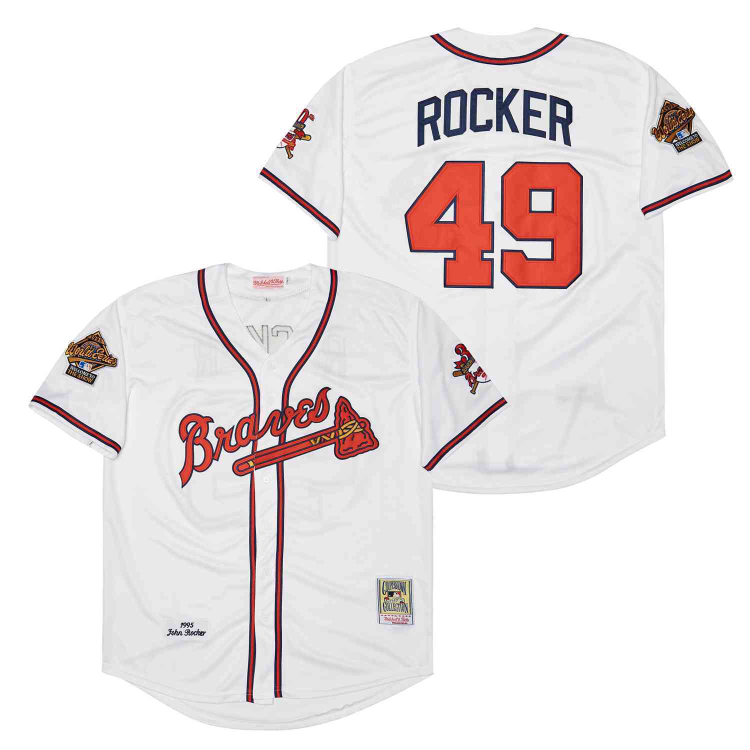 Men's #49 John Rocker Atlanta Braves Baseball Jersey