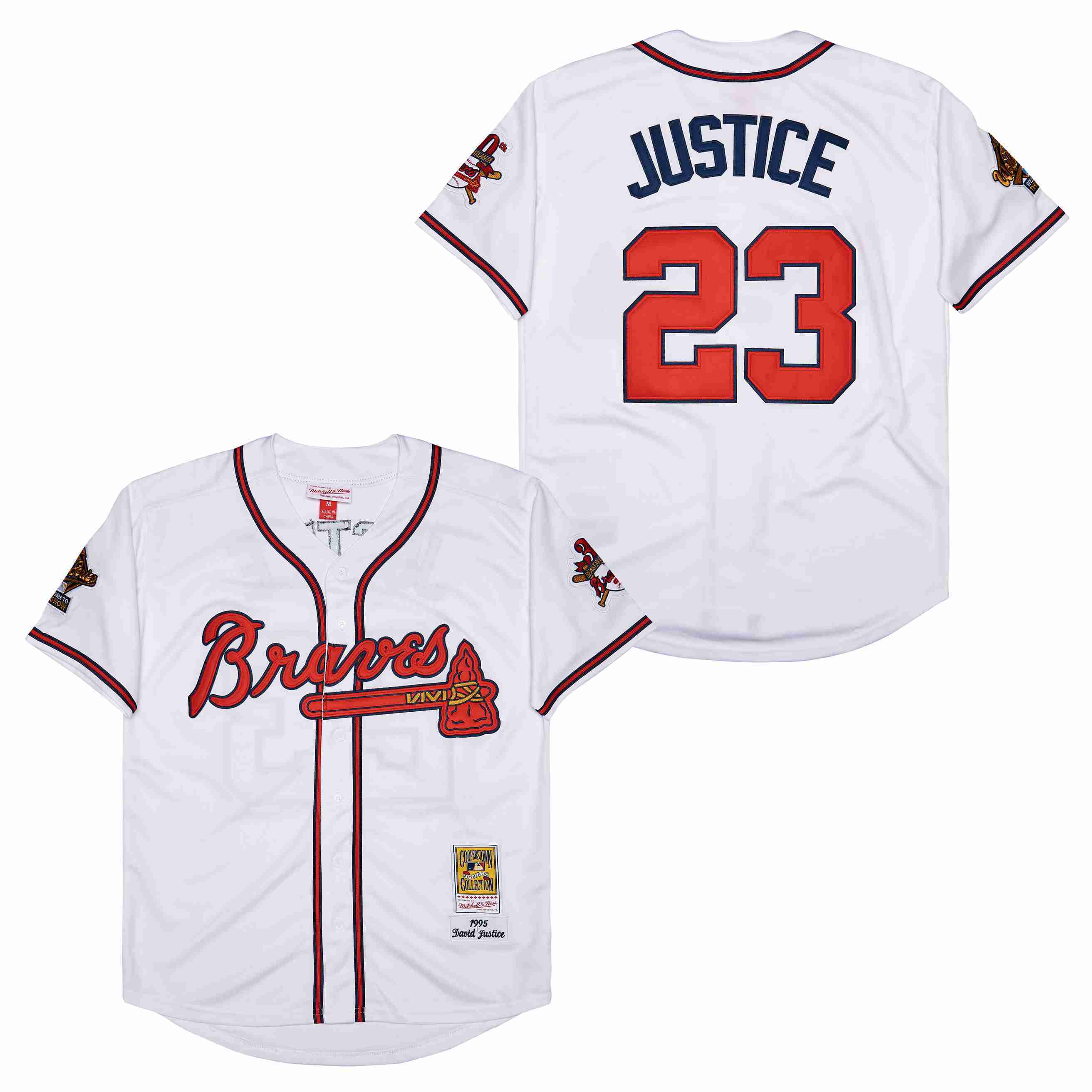 Men's #23 David Justice Atlanta Braves Baseball Jersey