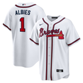 Men's #1 Ozzie Albies Atlanta Braves Baseball Jersey