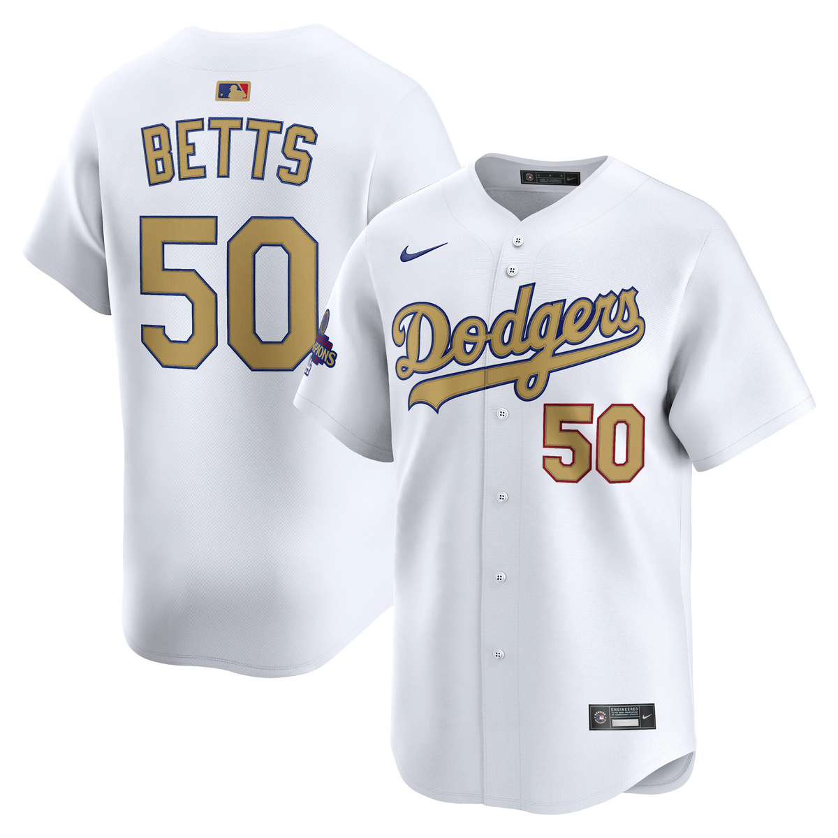 Men's #50 Mookie Betts Los Angeles Dodgers Baseball Jersey