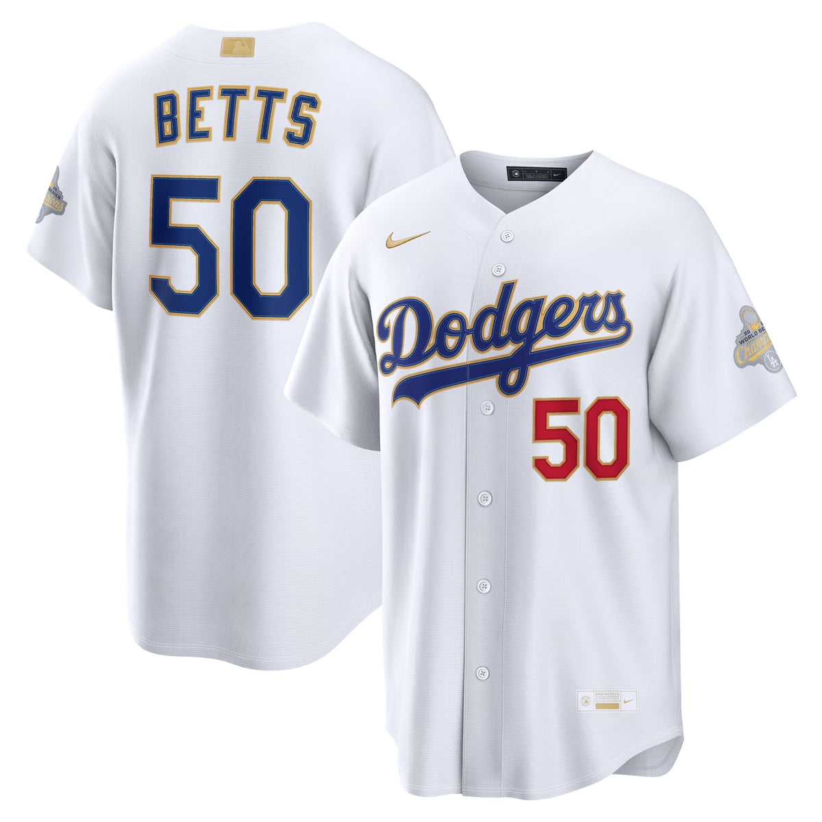 Men's #50 Mookie Betts Los Angeles Dodgers Baseball Jersey