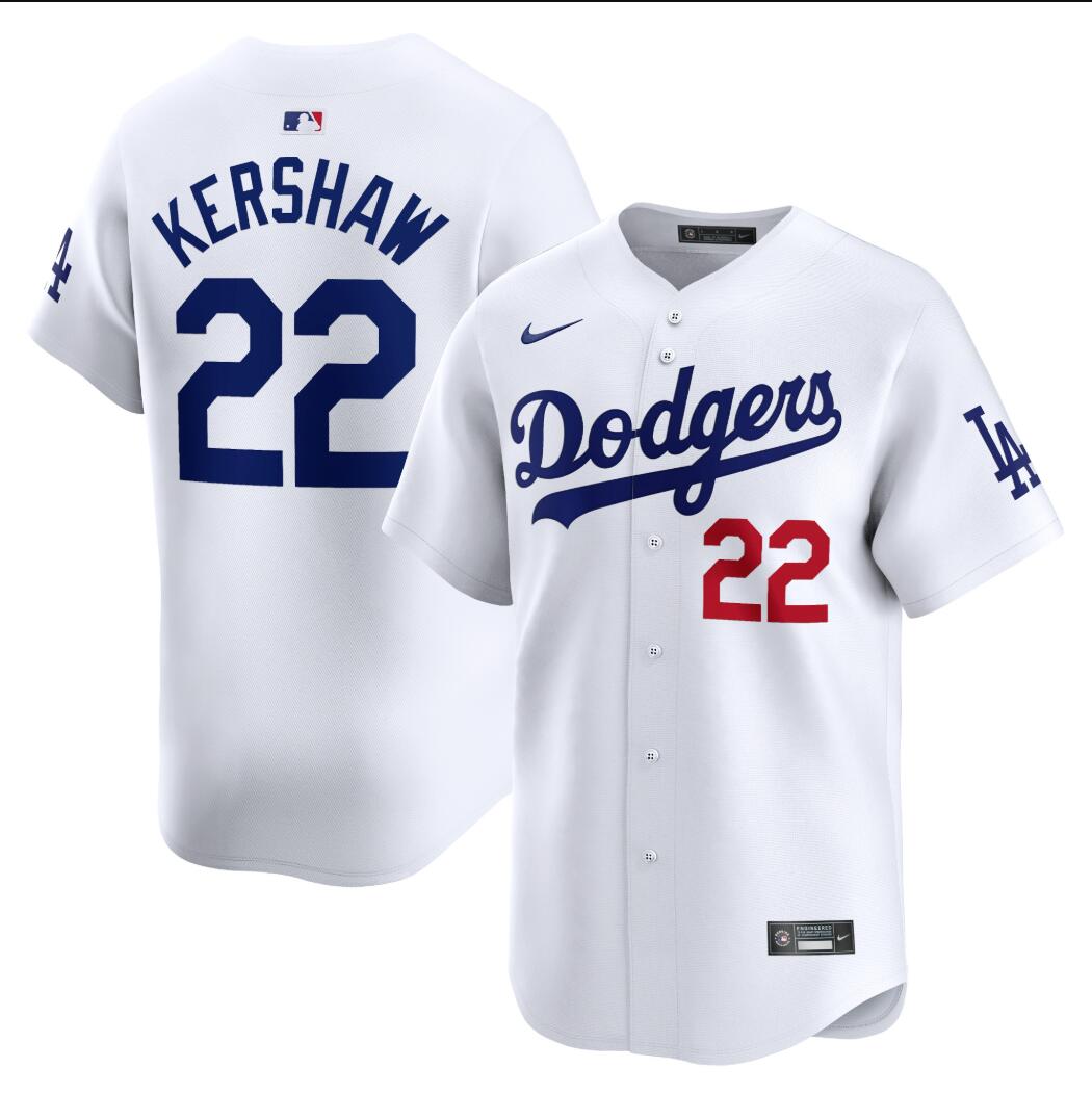 Men's #22 Clayton Kershaw Los Angeles Dodgers Baseball Jersey