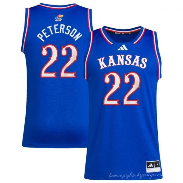Men's #22 Darryn Peterson Kansas Jayhawks College Basketball Jersey