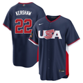 Men's #22 Clayton Kershaw USA 2026 World Baseball Classic Baseball Jersey