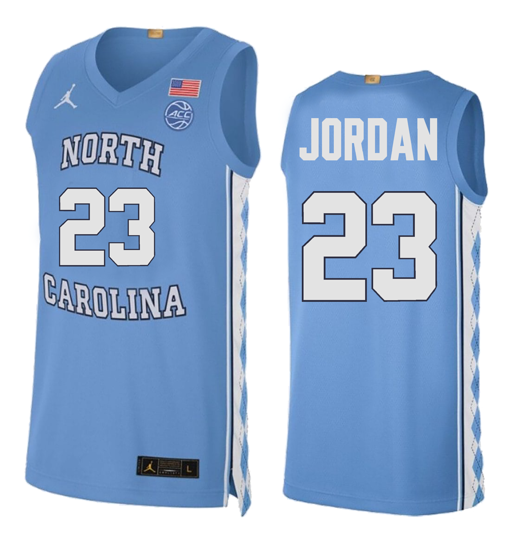 Men's #23  Michael Jordan North Carolina Tar Heels College Basketball Jersey